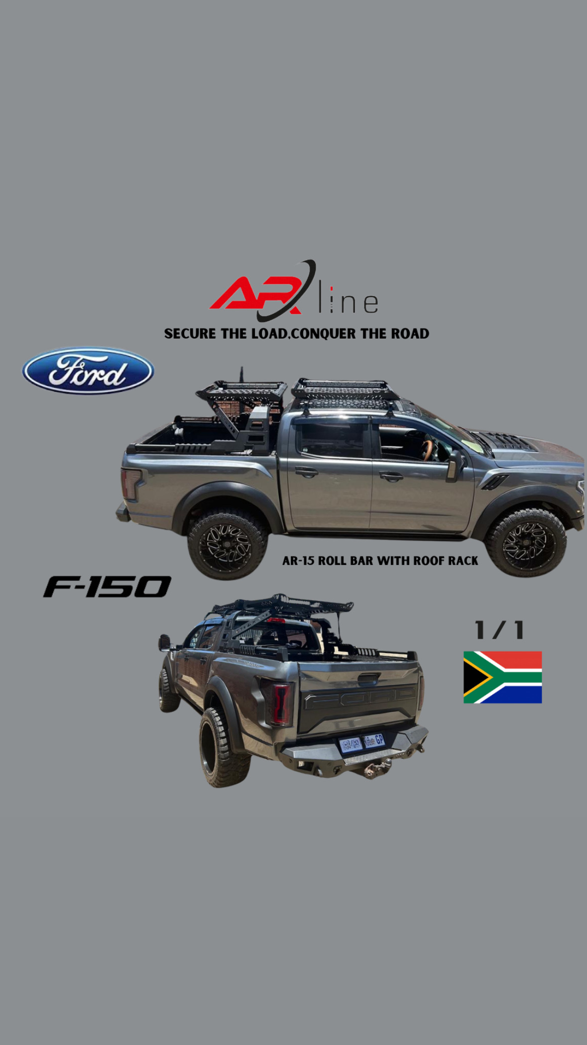 Ford F-150 -Arline Ar-15 rollbar and carrier